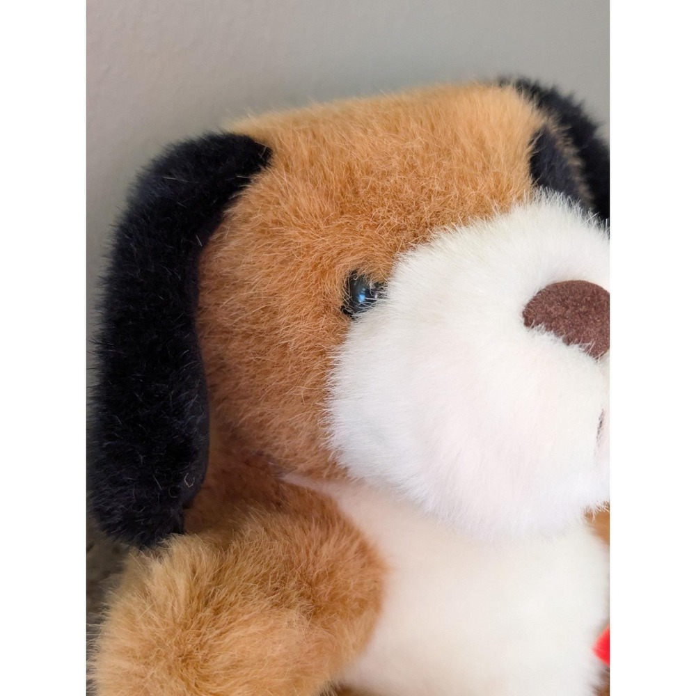Vintage Ganz Playful Puppets Brown White Doodles Black Patch Eye Plush Rare 1997 - Picture 8 of 16